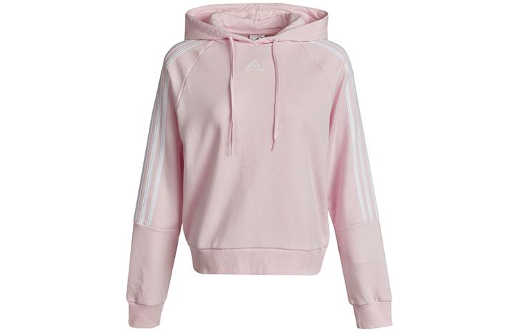 Adidas Sweatshirts Women's Clear Pink Hooded Moderate Regular GL1459