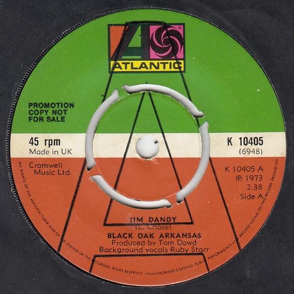 7-дюймовая пластинка BLACK OAK ARKANSAS - Jim Dandy K10405PROMO Atlantic 1973 Великобритания Рок Б/У