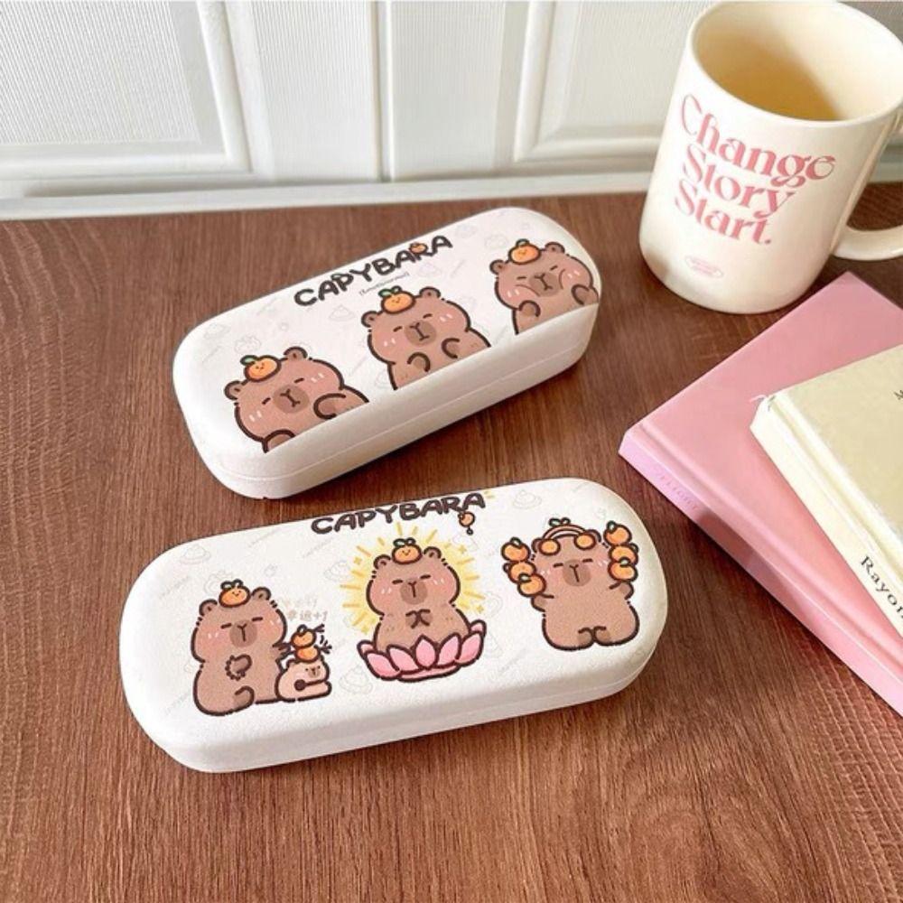 PU Leather Sun Glasses Case Cartoon Sunglasses Protective Cover Capybara Sunglasses Box  Universal