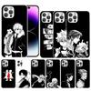 Черно-белый Охотник HXH Мягкий чехол для iPhone 16 17 Air 15 14 Pro Max 16E Чехол для телефона 13 Mini 12 11 7 SE 8 Печатный узор Подходящие чехлы