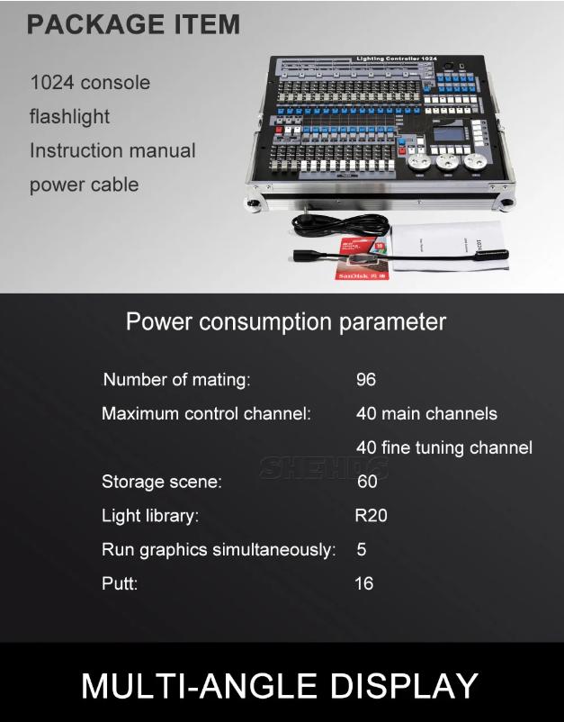 KING KONG 1024 DMX Console With Flight Case DJ Controller Suitable for Moving Head Light Par Light Series Stage Light Equipment