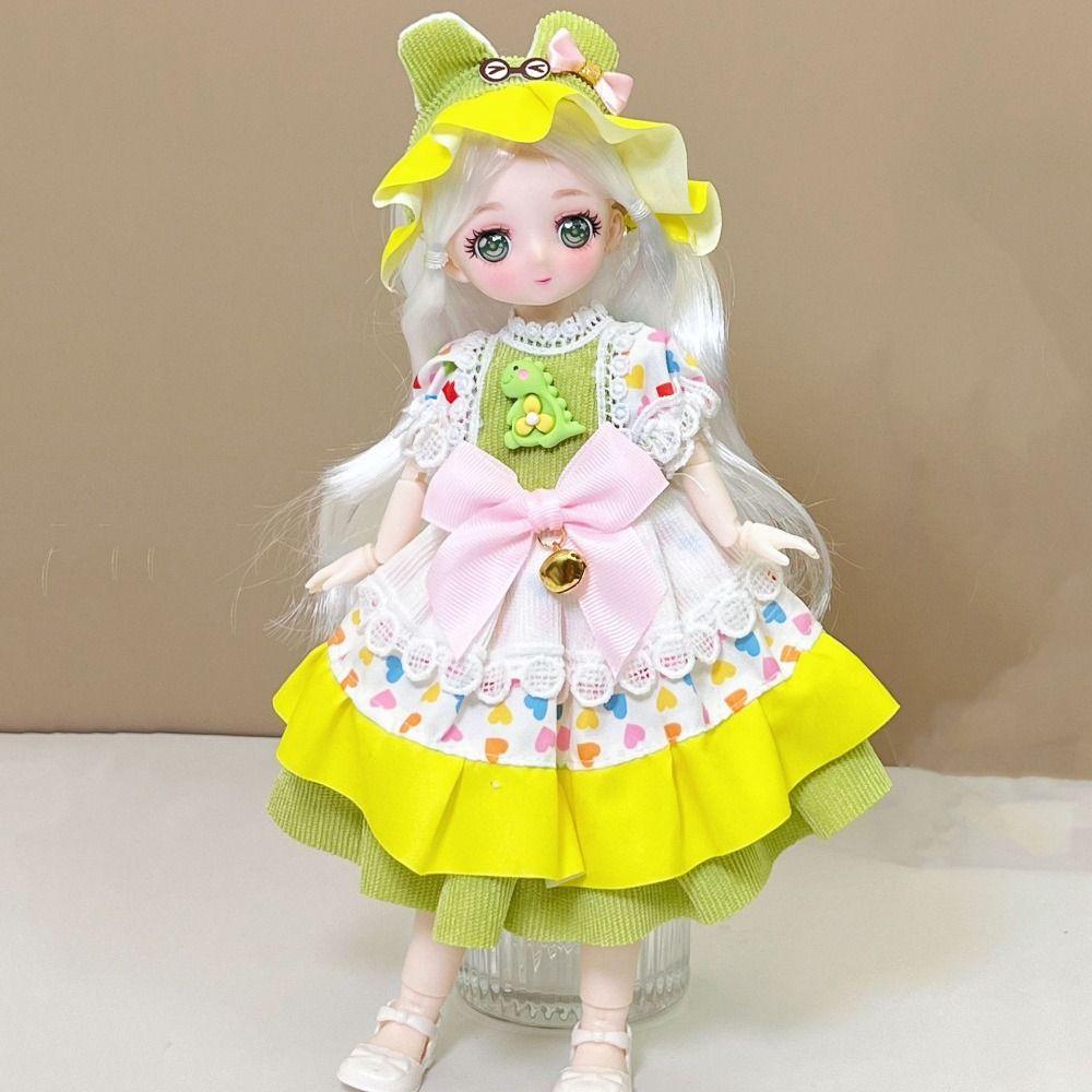 Multiple Movable 30cm Bjd Doll Toy Attractive Eyes Lace Princess Doll  Kids