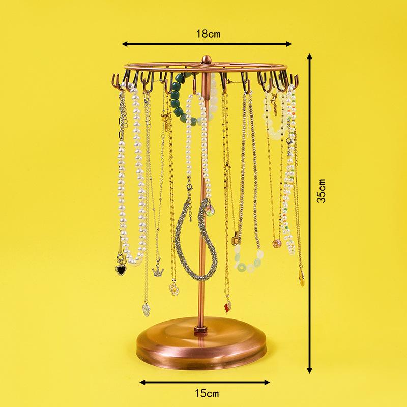 Вращающаяся подставка для ювелирных изделий: ожерелья и серьги