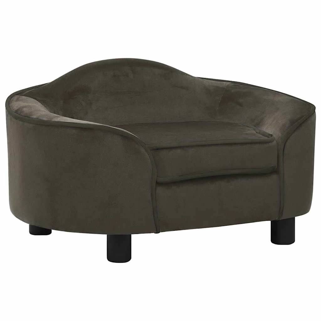 Pet Sofa Dark Grey 67 x 47 x 36 cm Plush