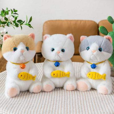 Кукла-кошка «Мяу-мяу», маленькая кукла-кошка с колокольчиком, декоративная подушка, детский подарок, 8-дюймовая кукла-автомат, подарок для игр.