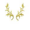 4 Pairs Deer Antler Fabric Flowers Patch Antler Embroidery Applique  Sewing Accessories