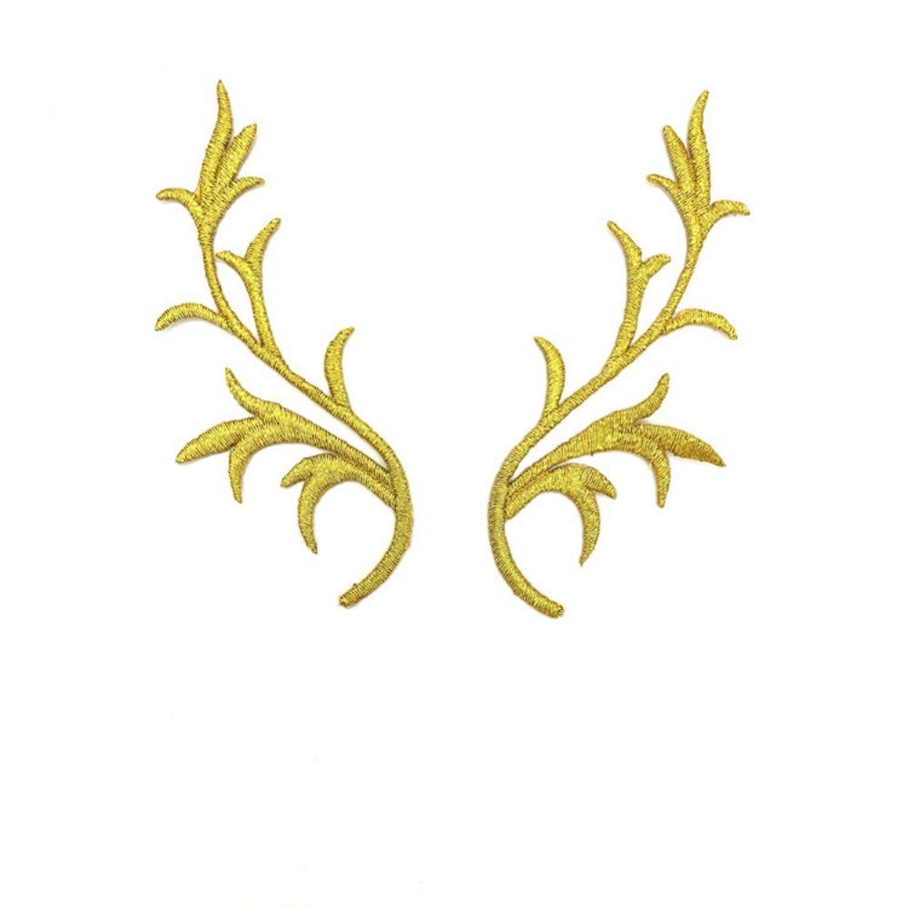 4 Pairs Deer Antler Fabric Flowers Patch Antler Embroidery Applique Sewing Accessories