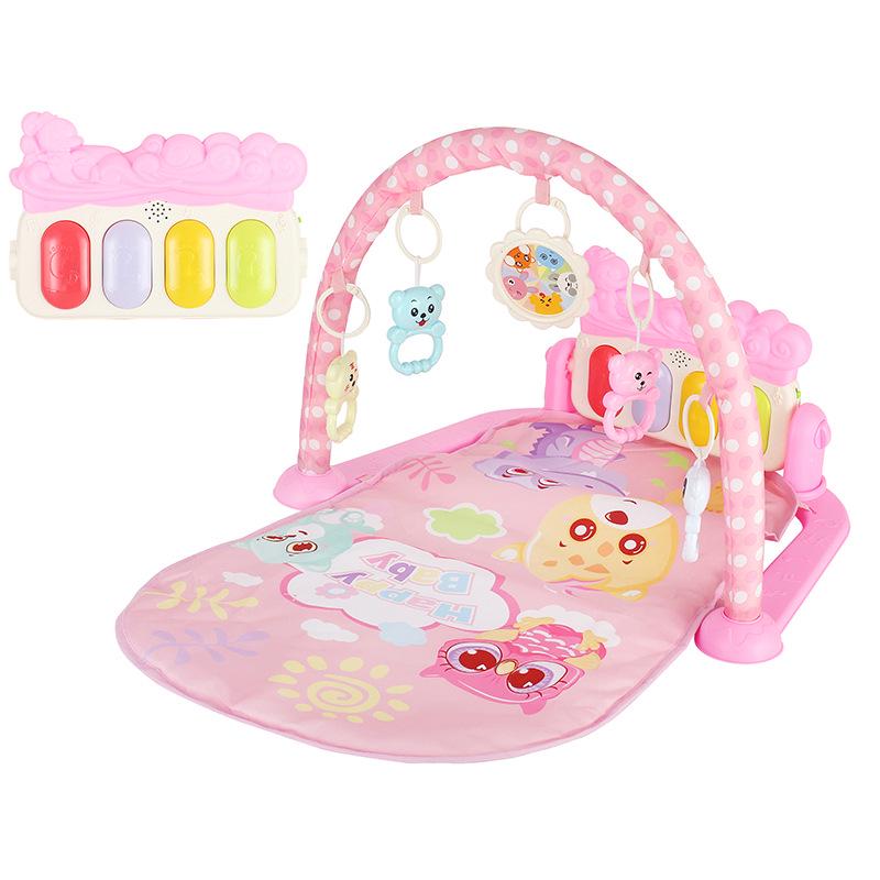 Baby Gym Play Mat with Pedal Piano for 0-12 Months: Early Education & Crawling Toy