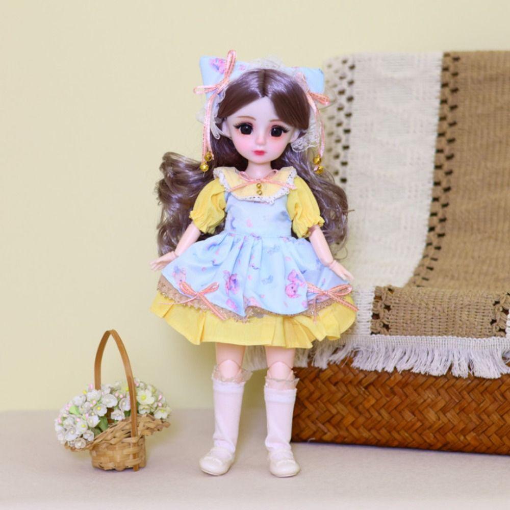 Привлекательные глаза 30 см BJD кукла с одеждой 1/6 SD принцесса макияж шарнирная кукла девочка подарок