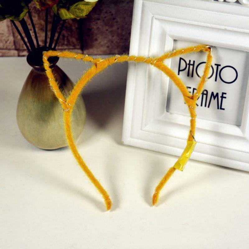 1шт. Повязка на голову, светящиеся кошачьи ушки, головной убор, цветная вспышка, повязка на голову