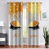 Hello Gorgeous Unicorn Eyelash Print Curtain for The Bedroom Custom,Suitable for Decor Curtains Living Room