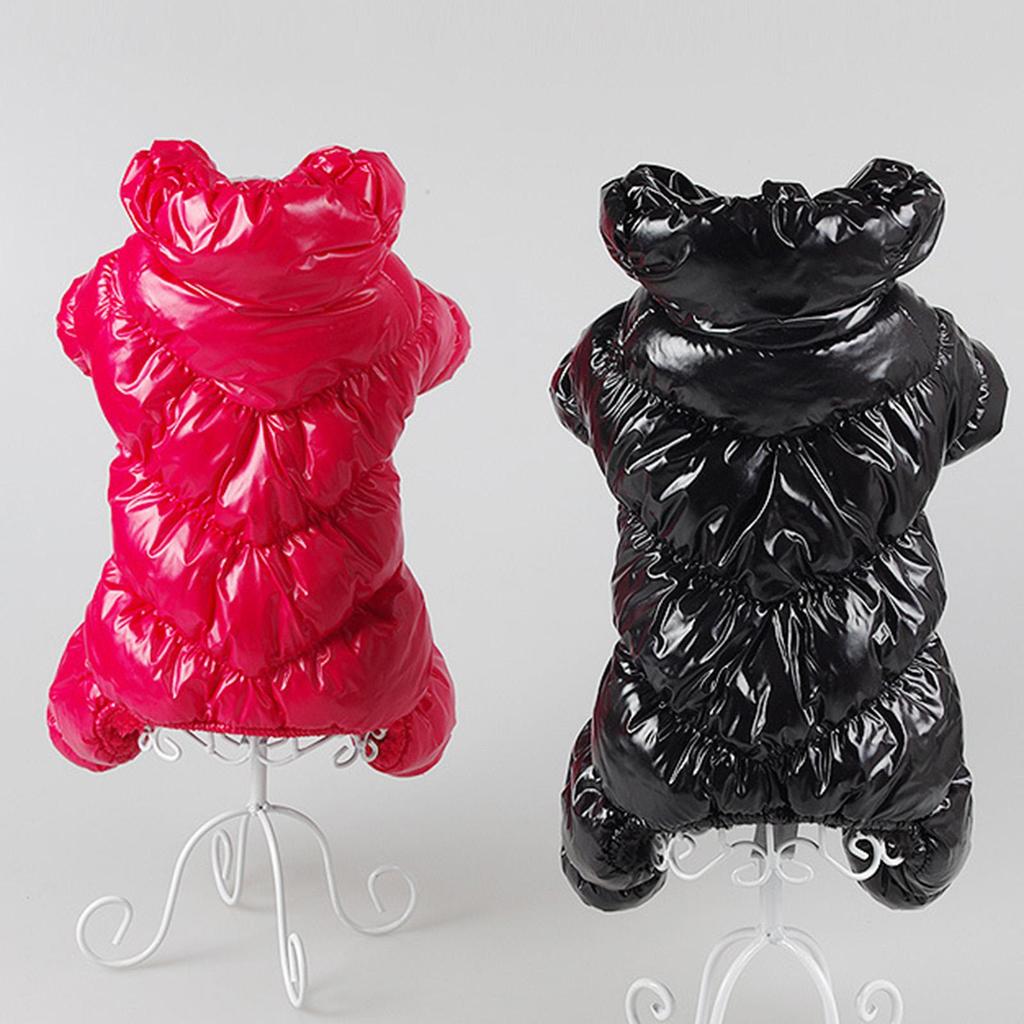 Зимняя модная теплая однотонная мягкая куртка для четвероногих собак и щенков, одежда для домашних животных