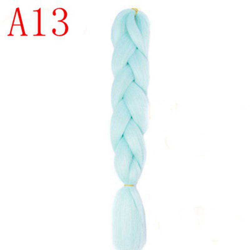 Ombre Hair Jumbo Braids Волосы Синтетические наращивания волос для женщин Розовый Красный Синий 102 Доступных цвета