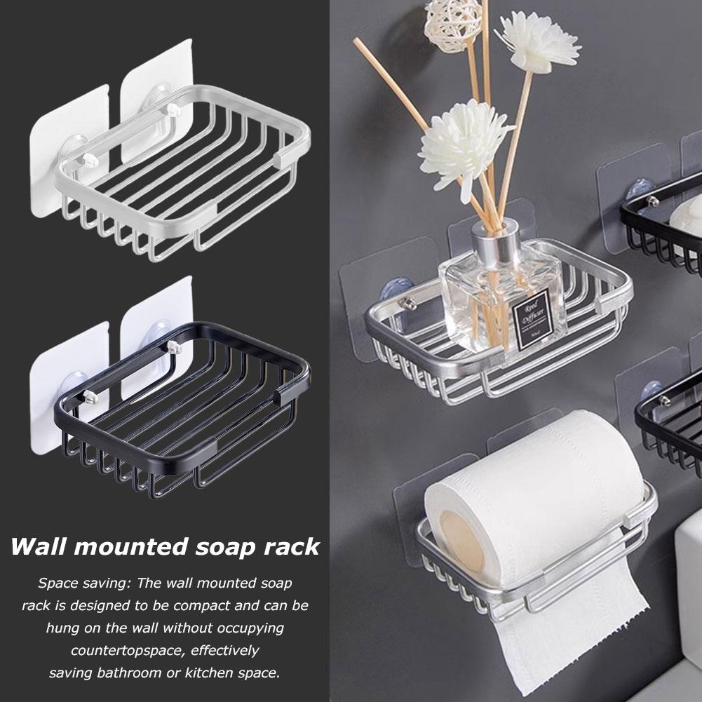 1шт настенная алюминиевая полка для мыла, кухня, ванная комната, сетка, полка, слив многоцелевого мыла Z0S7