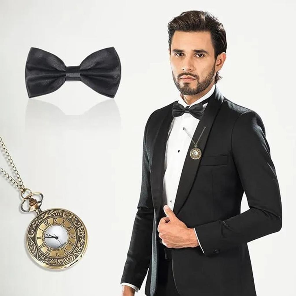 Мужской бальный гангстерский наряд для вечеринки с волосатой шляпой в елочку и ремешком для галстука