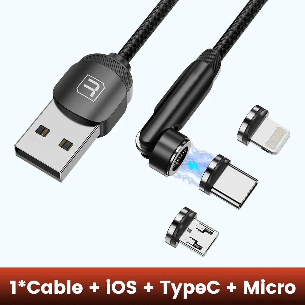 Магнитный USB-кабель типа C для iPhone 12 X Xiaomi, быстрое зарядное устройство, магнитный кабель Micro USB Type-C для зарядки, провод для передачи данных