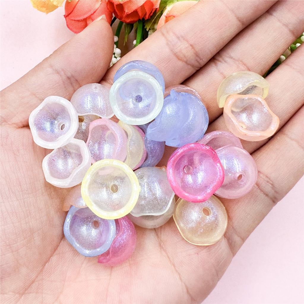 100Pcs Bead Fashion DIY Beads Beads Bowl Shaped Multicolor Jewelry Acrylic Beads