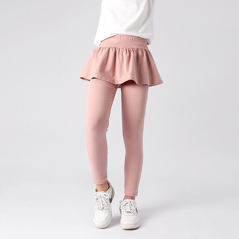 Весенние леггинсы в корейском стиле, однотонные юбки и брюки для девочек
