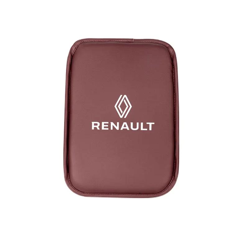 Колпаки на колеса для Renault Fluence Latitude Laguna Clio Koleos Megane Espace Кожа PU Коврик в подлокотник автомобиля Подушка подлокотника Аксессуары