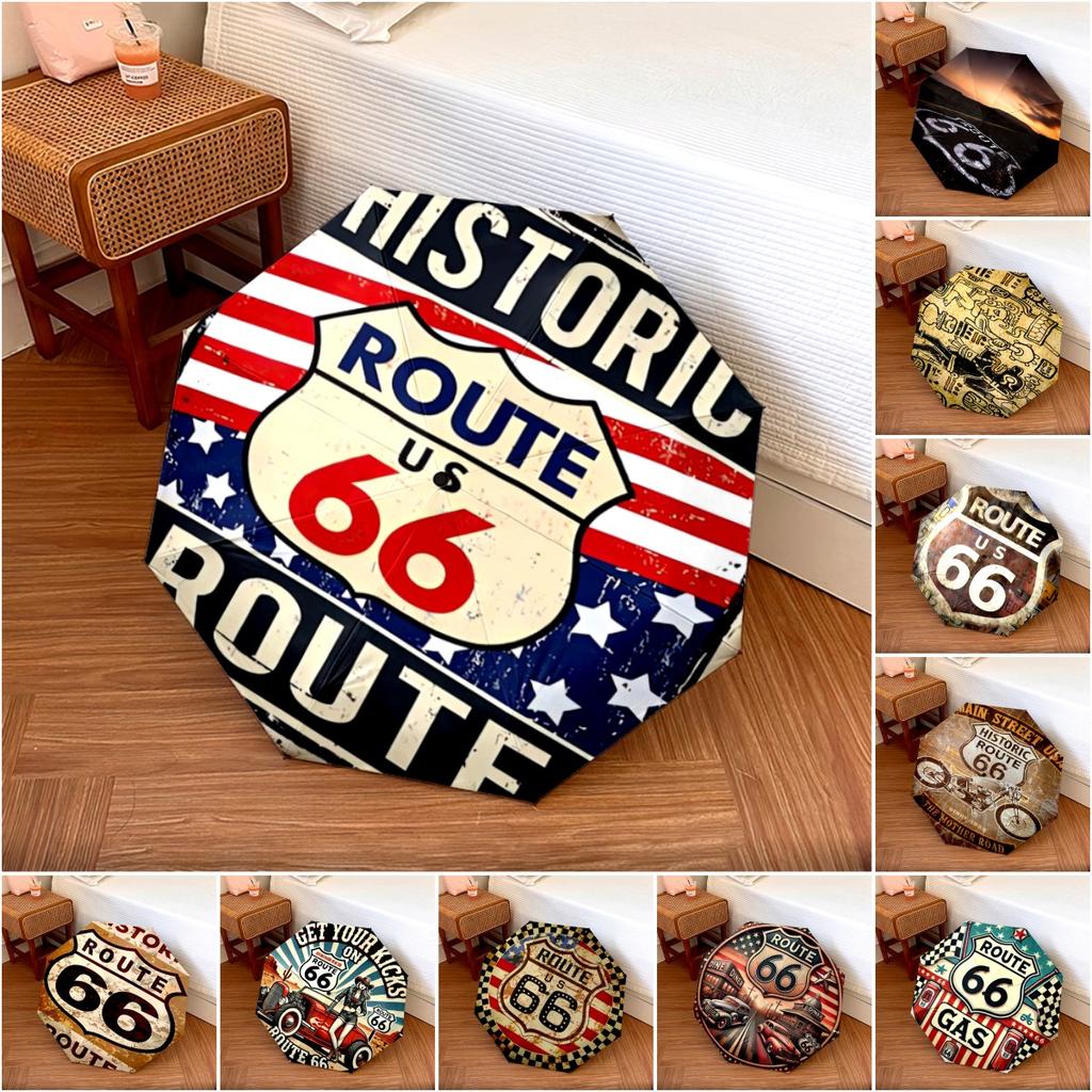 1 шт. Зонт Route 66 Портативный складной зонт Железный каркас Структура с отверстиями для спиц Уличный домашний зонт A4