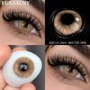 FUNSACHY 1Pair Colored Pupils for Eyes Big Eyes Contacts Yearly Natural Brown Cosmetic Green Eye Color Lens Gray Lens for Beauty