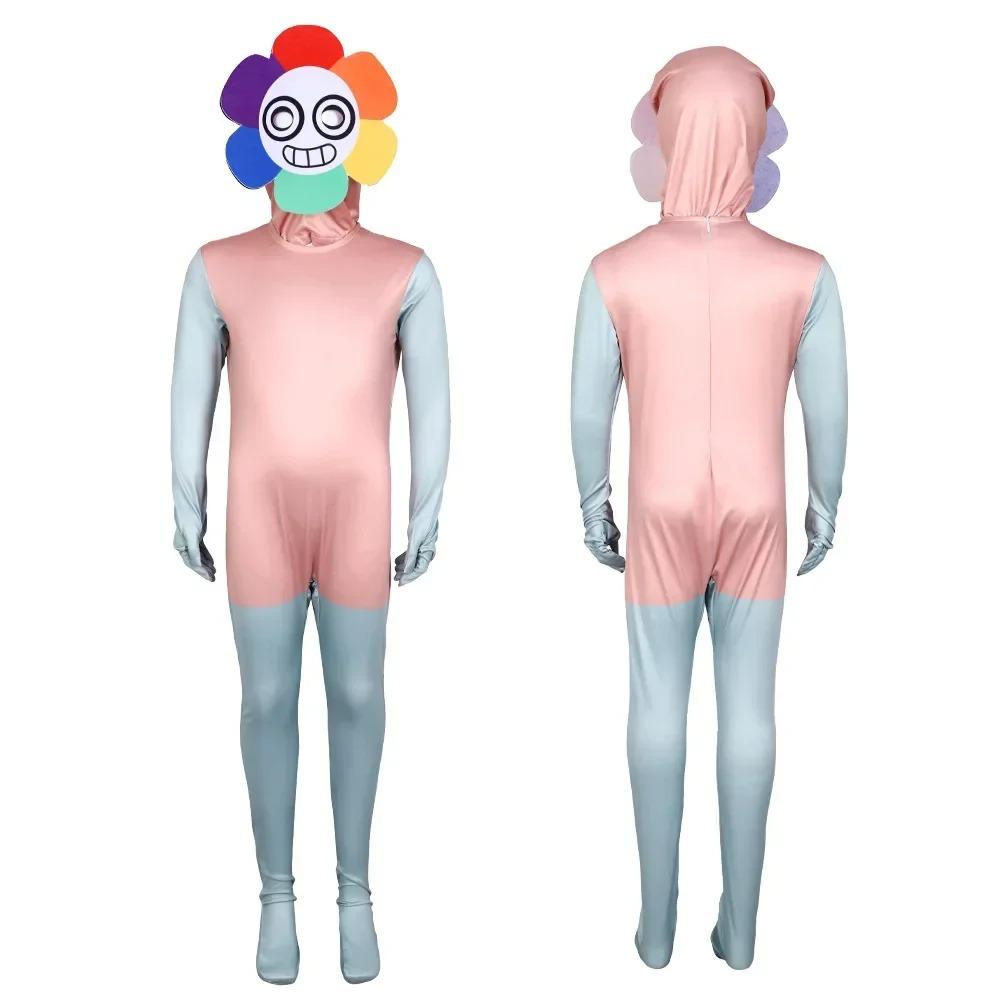 2025halloween Dandy Boxten Cosplay Costume pour enfants, combinaison canivale, jeu d'horreur, tournesol, monde
