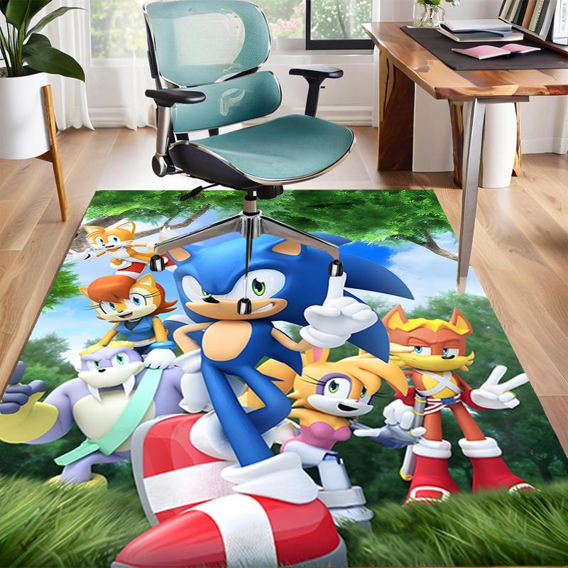 1pc S-Sonic (6) Design Area Rug - Non-Slip, Soft & Cozy Floor Mat for Living Room, Bedroom, Office - Indoor/Outdoor Decorative Carpet