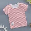 Children's Cotton Short-sleeved T-shirt Baby Boys and Girls Half-sleeved 0-6 Years Old Striped
