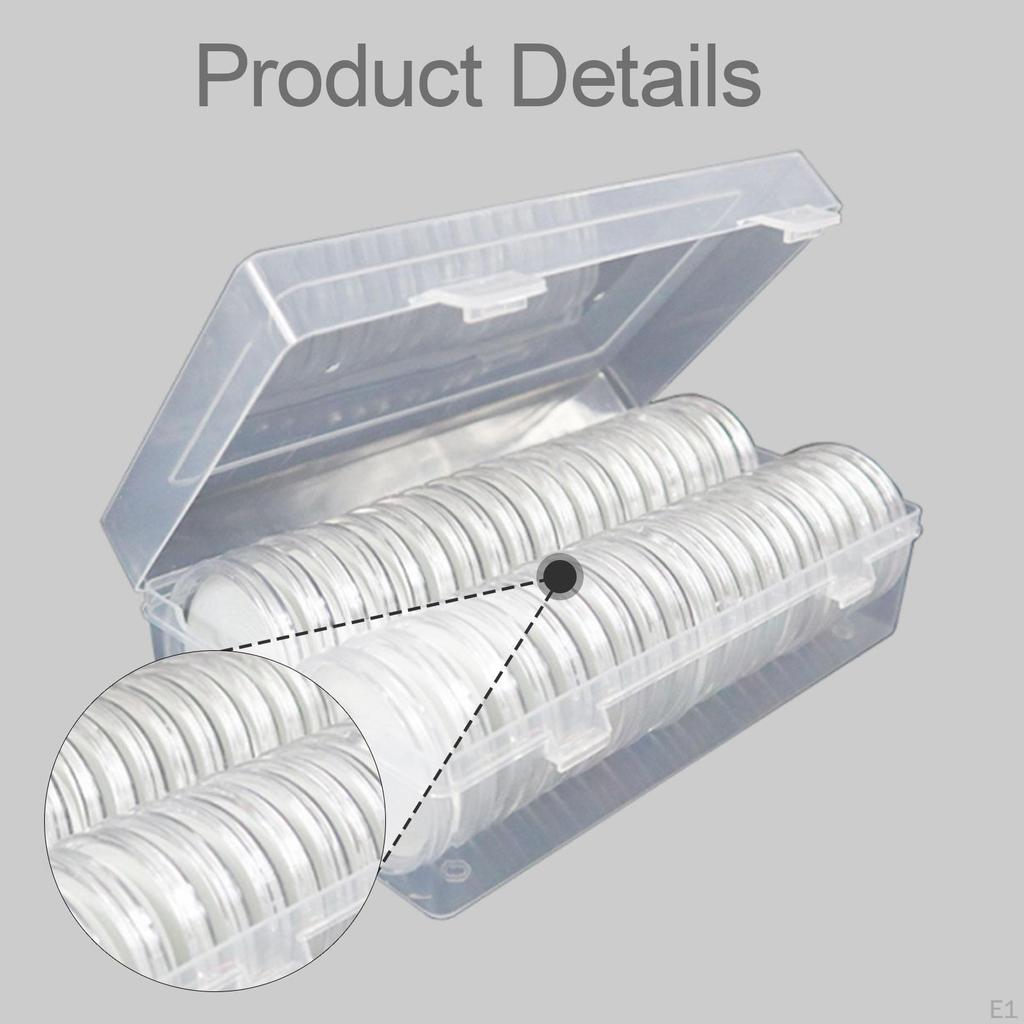 Capsule Dollar Medal Holder Universal Medals Collection Supplies Transparent Capsules Storage