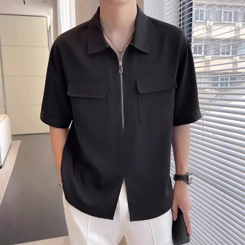 INCERUN Летние повседневные свободные мужские рубашки с короткими рукавами
