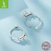 S925 Sterling Silver Earrings, Small Personalized Kitten Earrings, Cross-Border Ins Wind Tremella Decoration