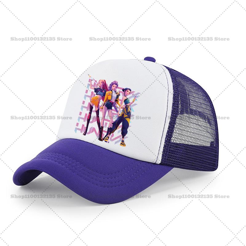 KPoP Demon Hunter Summer Baseball Cap Cartoon Anime Print Hat Boy Girl Breathable Kid Hat HipHop NetCap Kawaii Kids Toy Gift