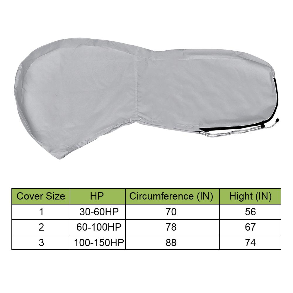 Чехлы для моторов тяжелых двигателей, протектор для лодки 420D, серый, 30-150 л.с., водонепроницаемый, полный, чехол для подвесного двигателя, солнцезащитный козырек, защита от царапин
