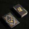 Luxurious Waterproof Plastic Playing Cards Frosted Deck Card with Gold Foil Square Shimmering Poker Set for Party Games