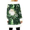Unisex Casual And Fashionable Plush Collar Hooded Long Sleeved St. Patrick's Print Jacket