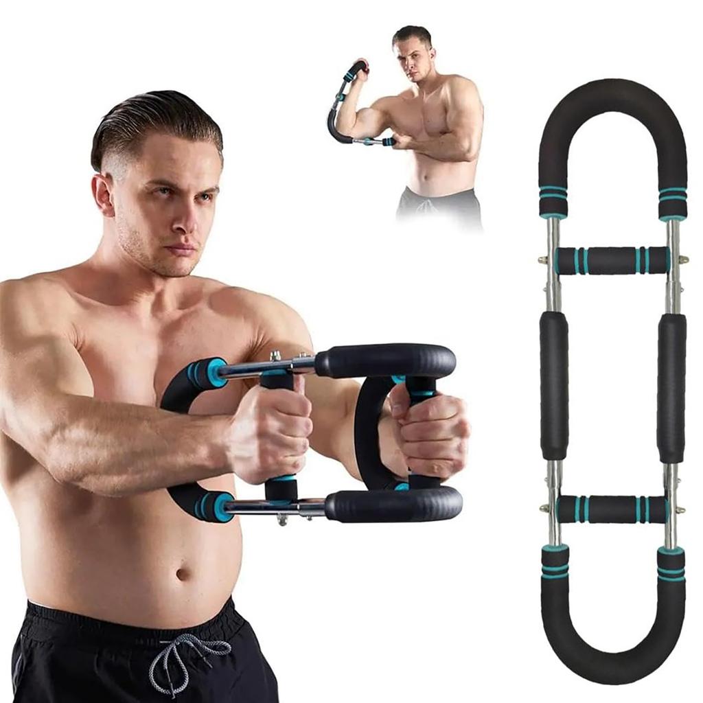 Arm Trainer,Adjustable Chest Expander,Portable Power Twister Bar Muscular Strength Enhancer