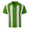 Мужские рубашки с коротким рукавом на пуговицах в полоску, мужские повседневные модные рубашки с коротким рукавом