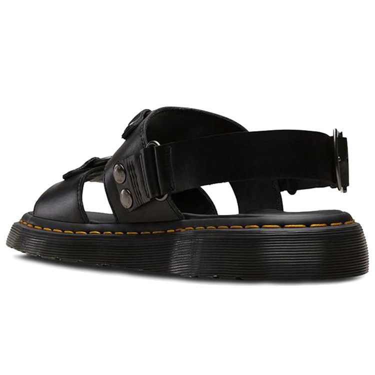 Dr. Martens Xabier Open-Toe Buckle Casual Sandals Unisex Sandals Black 24630001