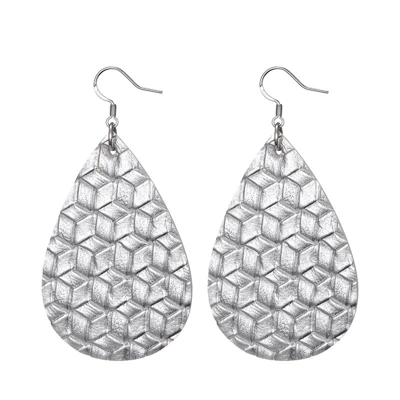 Fashion 29 Colors Teardrop Leather Earrings Lightweight Drop Earings Zircon Antique Dangle Earrings For Women Gifts Wholesale