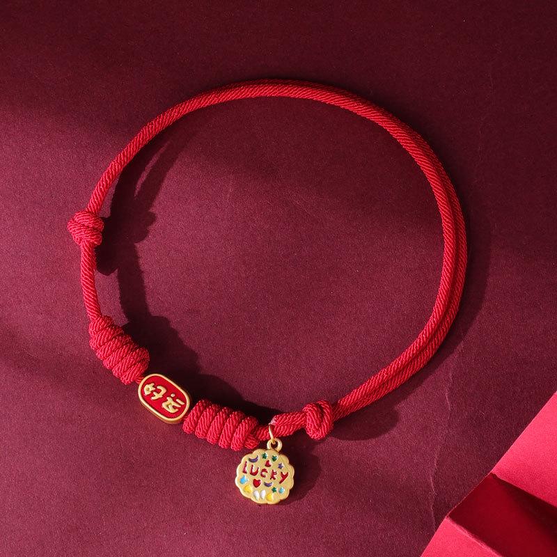 Ожерелье для питомца из красной веревки ручной работы: Привлекайте Богатство и Удачу для Кошек и Собак