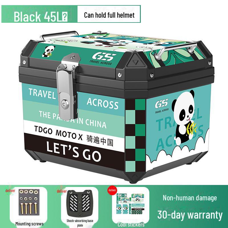 Universal Waterproof Motorcycle and Electric Scooter Trunk: Large Capacity Tail Box for Storage and Takeout