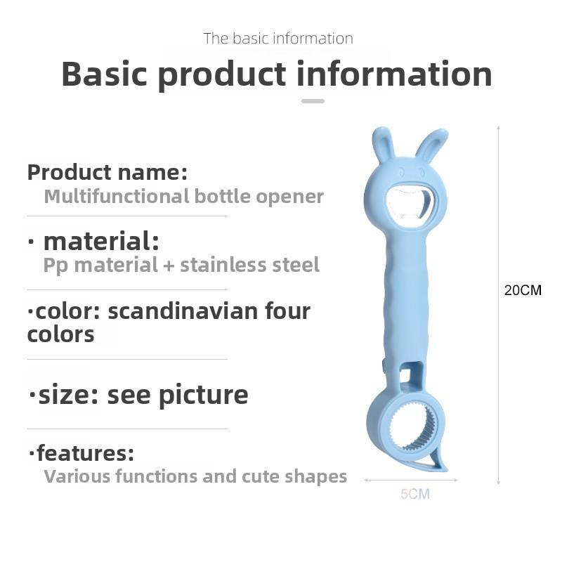 4-in-1 Multifunctional Bottle Opener for Cans, Lids, and Beer