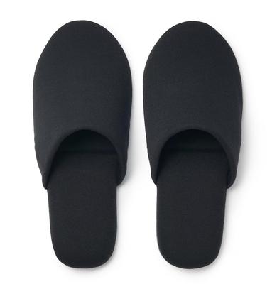 MUJI Моющиеся Портативные Черные Тапочки, (Размеры 22.0-24.5)