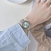 Роскошные женские маленькие квадратные кварцевые часы Модные часы с зеленым циферблатом и ремешком из нержавеющей стали Наручные часы Montre Femme Reloj Mujer Дропшиппинг