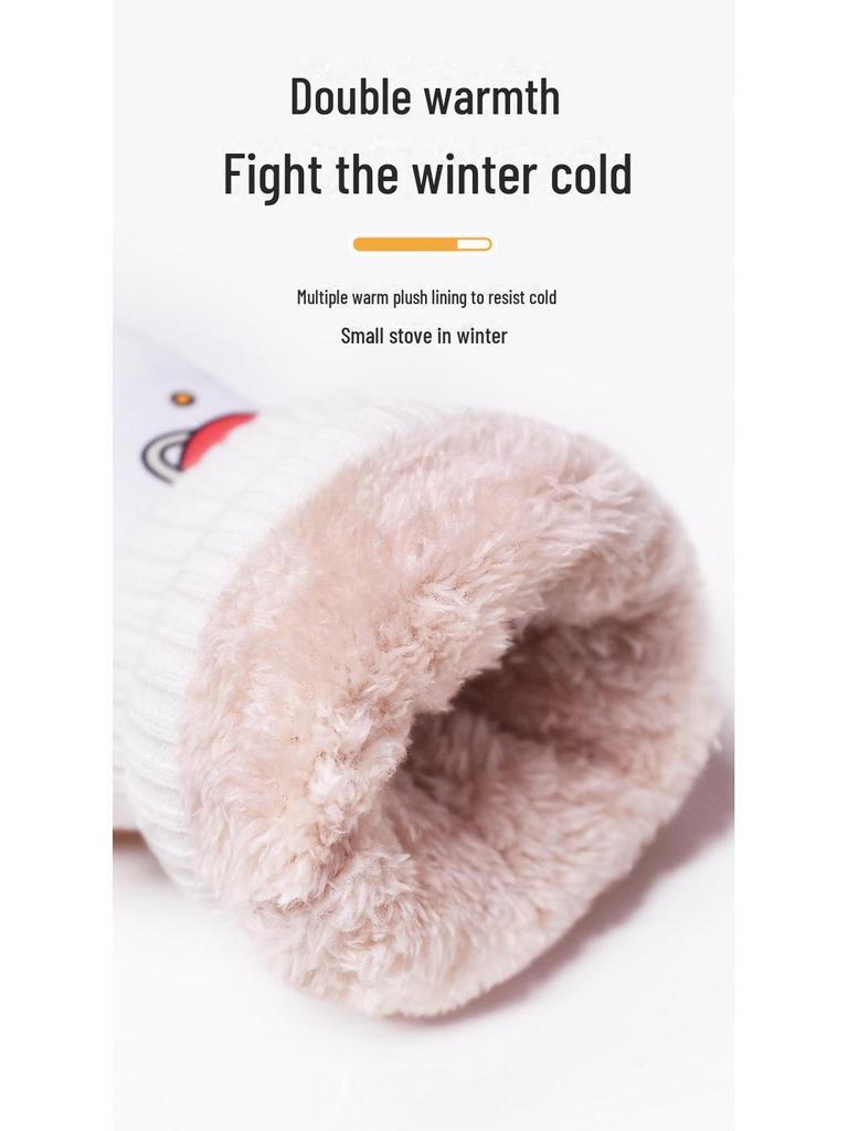 Водонепроницаемые детские горнолыжные перчатки — теплые, нескользящие, утолщенные, с бархатной подкладкой для мальчиков и девочек