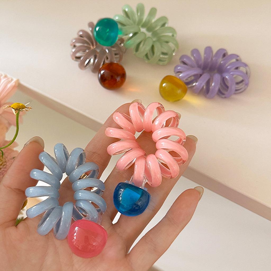 1 шт. желейно-цветная резинка для волос из бисера, высокоэластичная резинка для хвостика, плетеная контрастная повязка на голову, резинка для волос