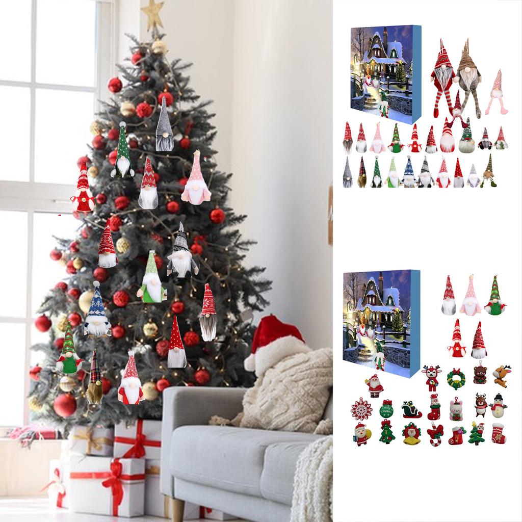 Multi Patterns Christmas Gnome Advent Calendar 2025 Gnome Dolls Plush Toys 24 Day Gnomes Kids Party Gifts S New Year Navidad
