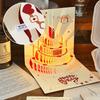 Music Light Happy Birthday Card 3D Message Card Musical Light Greeting Card  Party Party Supplies