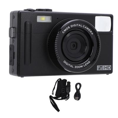 Цифровая камера для подростков 48MP 1080P HD 3-дюймовый IPS экран 16X цифровой зум USB C портативный карманный
