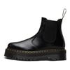 Dr. Martens 2976 Полированные гладкие ботинки челси на платформе, черные кроссовки унисекс 24687001